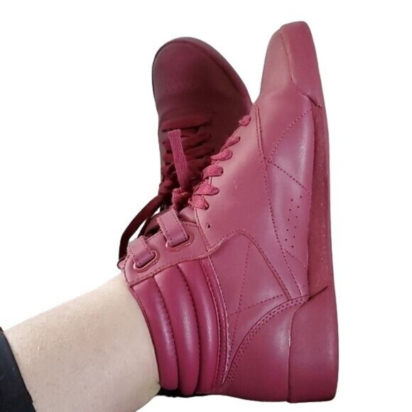 Reebok High Tops Freestyle Hi Grade School Vintage 80's Classic Women's WOMANS 5 - Picture 1 of 14
